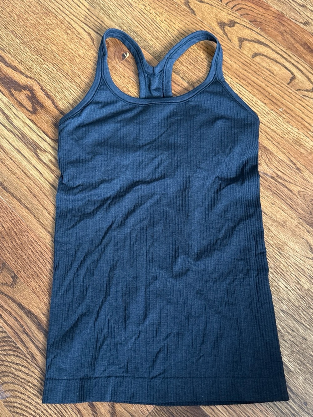 lululemon ebb to street Black Ribbed Racerback Tank